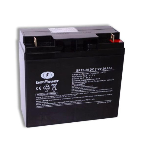 	Bateria Estacionária VRLA ( AGM ) GetPower 12V – 20Ah – GP12-20 DC -Deep Cycle (cicloprofundo)