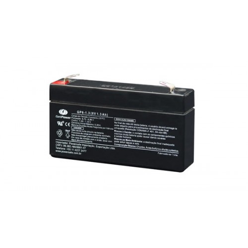 Bateria Estacionária VRLA ( AGM ) GetPower 6V – 1.3Ah – GP6-1.3