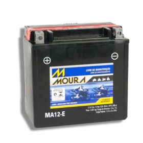 Bateria Moura Moto 12Ah 12v -MA12-E  (Ref. Yuasa: ytx 14l - BS)