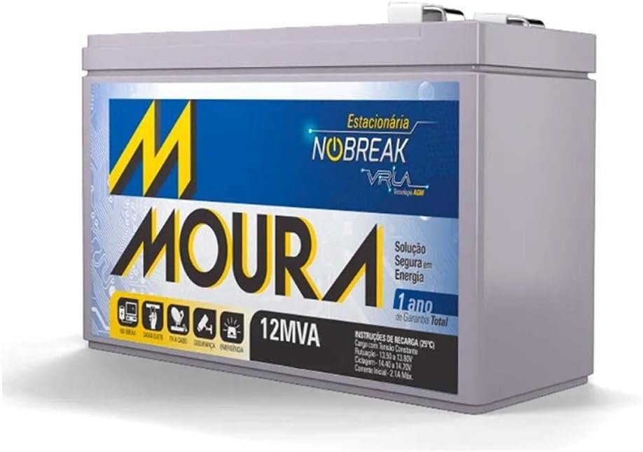 Bateria Estacionária Moura VRLA ( AGM ) 12V – 9Ah – 12MVA-9