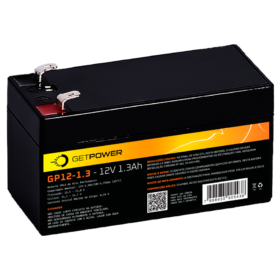 Bateria Estacionária VRLA ( AGM ) GetPower 12V – 1,3Ah – GP12-1,3 ( Selada )