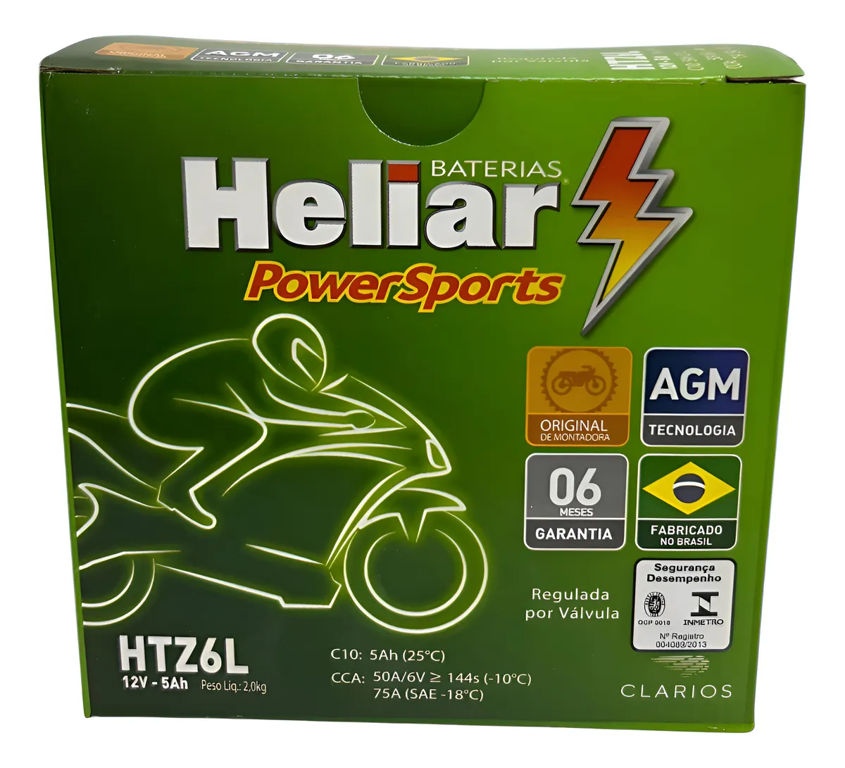 Bateria Htz6L Original Honda Cg Titan Fan 125 150 160 Start - Imagem 3